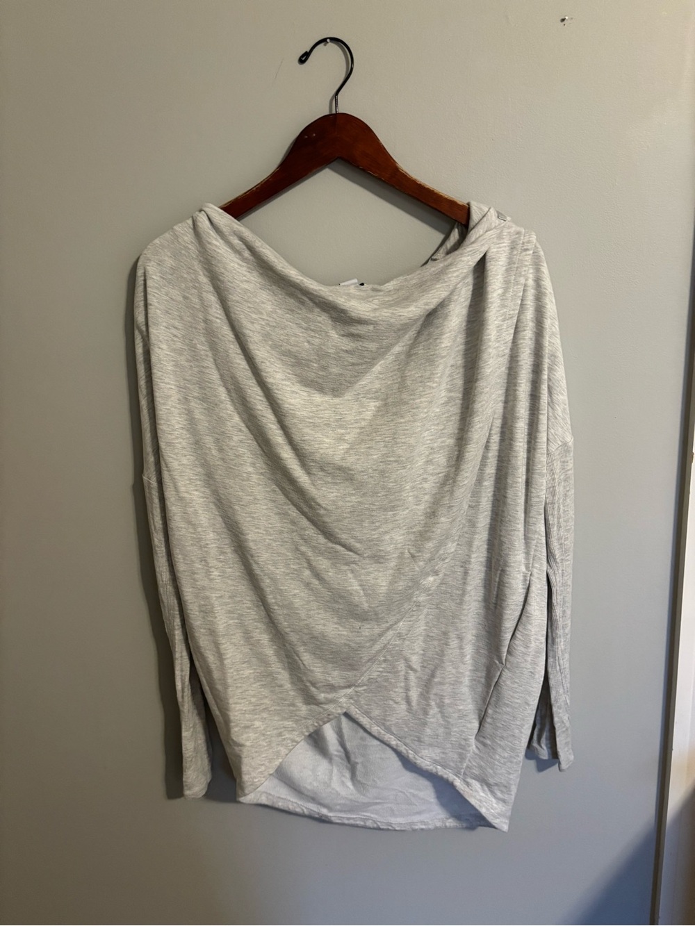Athleta Light Gray oversized Pullover Hoodie